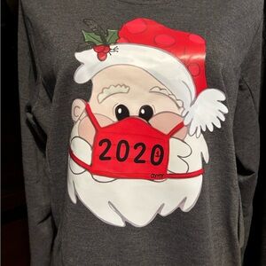 Gray Masked Santa 2020 Sweatshirt. For All those Fun days… remember when..????